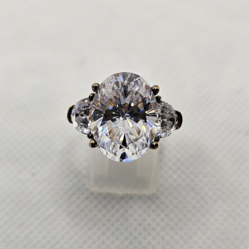 Victoria Wieck Vintage Real Quartz Ring Gold Vermeil Size 8! RARE - Picture 7 of 11